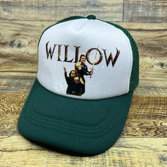 RetroRoots Accessories Willow Mens Trucker Hat Green Snapback